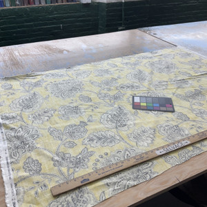 Tahitian Dawn in Sunsplash | Home Decor Fabric | Floral in Yellow / Grey | Tommy Bahama | Linen Like | Medium Weight | 54" Wide | By the Yard