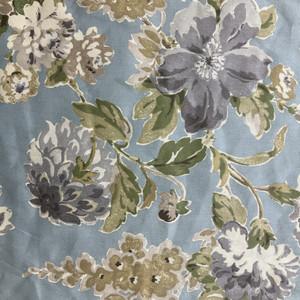 Floral in Blue / Grey / Taupe | Home Decor Fabric| Drapery | Twill | P/Kaufmann | 54" Wide | By The Yard