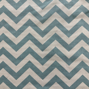 Chevron in Turquoise | Home Decor Fabric | Blue and Natural Flecked Off White | Medium Weight | 54" Wide | By The Yard