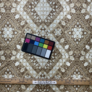 Persian Diamond in Mineral | Home Decor Fabric | Brown Tan Geometric | Drapery | P/K Lifestyles by Imani Home | 54" Wide | By The Yard