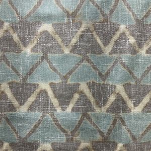Farahan Geo in Mineral | Home Decor Fabric | Geometric Mint Green / Brown | PKL Studio | Medium Weight | 54" Wide | By the Yard