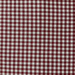 Frye in Flame | Upholstery / Slipcovers Fabric | Check Plaid in Dk Red and Off White | Medium Weight | 54" Wide | By the Yard