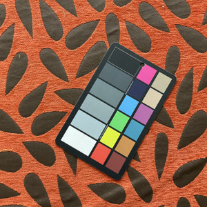 Rush Orange Chenille with Brown Teardrops | Upholstery Fabric | Heavyweight | Durable | 54" Wide | By the Yard