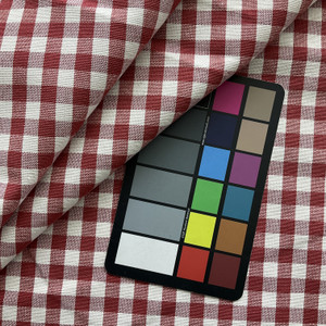 Allegro in Rust | Upholstery / Drapery Fabric |  Check Plaid in Dk Red / White | Medium Weight | 54" Wide | By the Yard