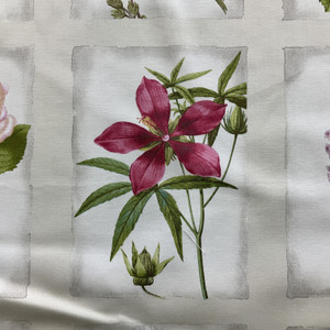 Realistic Study in Blush | Home Decor Fabric | Pink Green White Floral | Kaufmann | 54" Wide | By the Yard