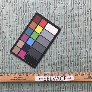 Lucky in Links | Upholstery Fabric | Mint Green Matelasse Link Design | Commercial / High Performance | 54" Wide | By the Yard