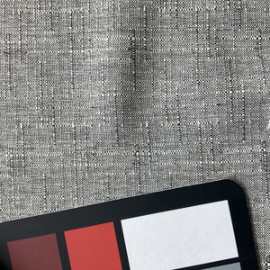 Oxford in Steel | Drapery Fabric | Slub Weave in Grey / Off White | Lightweight | 54" Wide | By the Yard