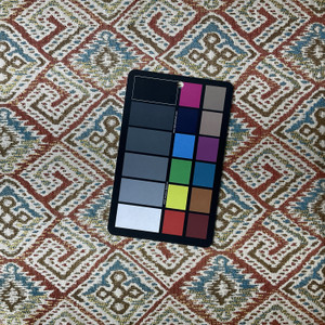 Blue Yellow Red Ikat | Upholstery Fabric | Geometric Aztec Jacquard | Medium Weight | 54" Wide | By The Yard