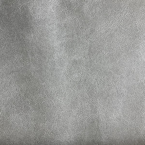 Medium Gray | Faux Leather Upholstery Fabric | Natural Light Grain | Felt-Backed Vinyl | Heavy Weight / Durable | 54" Wide | By the Yard