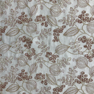 Lunas in Rose | Upholstery Fabric | Floral Jacquard in Pink / Red / Off White | Heavyweight | 54" Wide | By the Yard