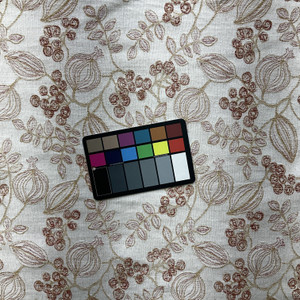 Lunas in Rose | Upholstery Fabric | Floral Jacquard in Pink / Red / Off White | Heavyweight | 54" Wide | By the Yard