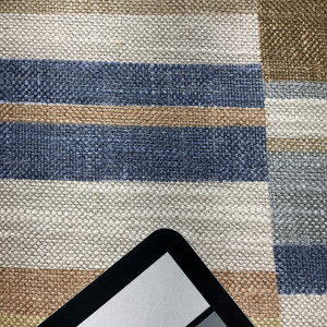 Parellels in Mineral | Home Decor Fabric | Blue Brown Geometric | PKL Studio | 54" Wide | By The Yard