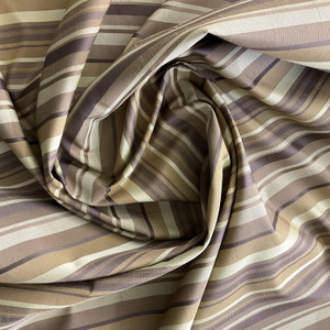 Stripe in Mocha Latte | Drapery / Light Upholstery Fabric | Stripes in Brown / Tan | Medium Weight | 54" Wide | By the Yard