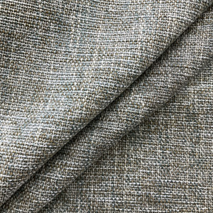 Slub Weave in Blue-Grey / Brown / Off White | Upholstery Fabric | Heavyweight | Durable | 54" Wide | By the Yard
