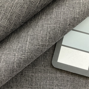 Archetype in Smoke | Upholstery Fabric | Variegated Grey Linen Like Slub Weave  | Felt-backed | Heavy Weight | 54" Wide | By The Yard