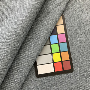 Sunny in Steel | Upholstery Fabric | Subtle Herringbone Weave in Steel Blue-grey | Heavyweight | 54" Wide | By the Yard