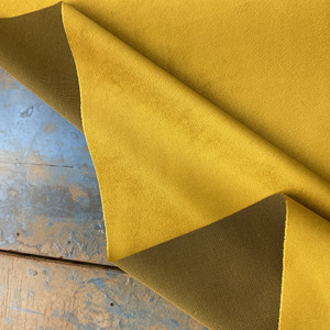 Golden Ochre Velvet | Upholstery Fabric | Medium Weight | 54" Wide | By The Yard