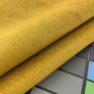 Golden Ochre Velvet | Upholstery Fabric | Medium Weight | 54" Wide | By The Yard