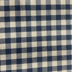 Allegro in Slate | Upholstery / Slipcover Fabric | Check Plaid in Blue and White | Medium Weight | 54" Wide | By the Yard