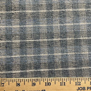 Canon in Indigo | Upholstery Fabric | Slipcover Fabric | Blue Plaid | 54" Wide | By The Yard