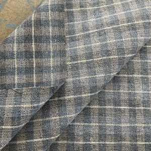 Canon in Indigo | Upholstery Fabric | Slipcover Fabric | Blue Plaid | 54" Wide | By The Yard