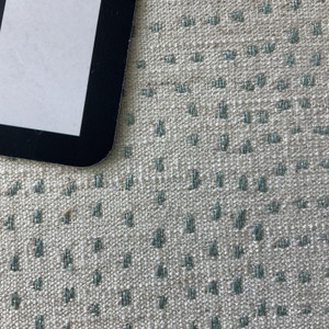 Kaia in Mint | Upholstery Fabric | White Light Blue Dots | Heavy Weight | High Performance | 54" Wide | By The Yard