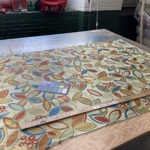 Tango in Blue | Upholstery Fabric | Yellow Blue Green Orange Floral | Medium Weight | 54" Wide | By The Yard