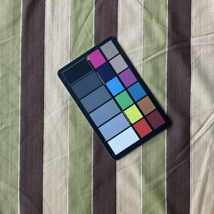 Sandlot in Dog | Lightweight Upholstery / Drapery Fabric | Stripes in Green / Brown / Tan | Medium Weight | 54" Wide | By the Yard