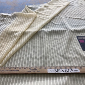 Striped Sheer in Butter Yellow | Sheer Drapery Fabric | Very Lightweight | 60" Wide | By the Yard