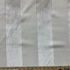 Velvet in Cream | Upholstery Fabric | Stripes in Light and Dark Beige | 54" Wide | By the Yard