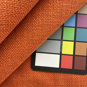 Lindy in Tangerine | Upholstery Fabric | Orange Slub Weave | Heavy Weight | 54" Wide | By The Yard