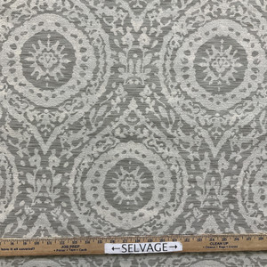 Moorea in Mushroom | Upholstery Fabric | Large Scale Medallion in Taupe | Medium Weight | 54" Wide | By the Yard