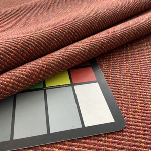 Wensely in Chili | Upholstery Fabric | Variegated Textured Weave Red / Orange | Heavyweight | 54" Wide | By the Yard