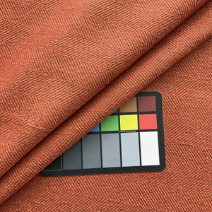 Front Desk in Kent | Upholstery Fabric | Herringbone in Rust Orange / Brown | Medium-Heavyweight | 54" Wide | By the Yard