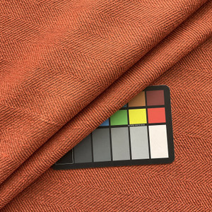 Front Desk in Kent | Upholstery Fabric | Herringbone in Rust Orange / Brown | Medium-Heavyweight | 54" Wide | By the Yard