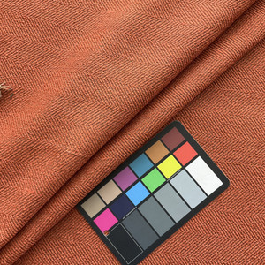 Front Desk in Kent | Upholstery Fabric | Herringbone in Rust Orange / Brown | Medium-Heavyweight | 54" Wide | By the Yard