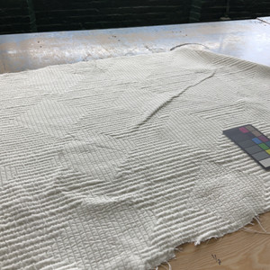 Poilenca in Coconut | Upholstery Fabric | Off White Pre-Quilted Maze | Heavy Weight | 54" Wide | By The Yard