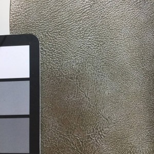 1.75 Yard Piece of Faux Leather Vinyl Fabric | Nickel Gray Highly Textured | Upholstery / Bag Making | 54 Wide
