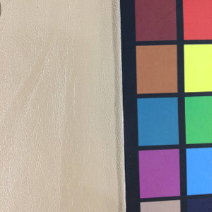 1.75 Yard Piece of Faux Leather Vinyl Fabric | Dark Beige Light Grain | Upholstery / Bag Making | 54 Wide