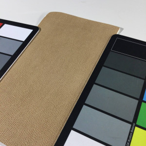 3.75 Yard Piece of Faux Leather Vinyl Fabric | Tan Medium Grain | Felt-Backed | Upholstery / Bag Making | 54 Wide