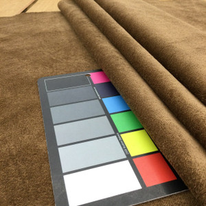 2 Yard Piece of Solid Brown Velvet Fabric | Heavyweight Upholstery | 54" Wide | By the Yard