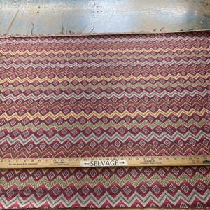 Zig Zag in Berry Crush | Upholstery Fabric | Purple Blue Green Chevron Jacquard | Medium Weight | 54" Wide | By The Yard
