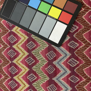 Zig Zag in Berry Crush | Upholstery Fabric | Purple Blue Green Chevron Jacquard | Medium Weight | 54" Wide | By The Yard