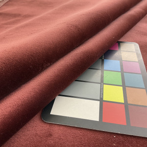 Brick Red Velvet Upholstery Fabric | Heavyweight / Durable | 54" Wide | By the Yard