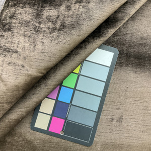 Espresso Brown Striated Velvet Upholstery Fabric | Heavyweight / Durable | 54" Wide | By the Yard