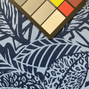 Solarium Maven in Capri | OUTDOOR Home Decor Fabric | Tropical Leaves in Two Tone Blue | Richloom | Medium Weight | 54" Wide | By the Yard (Also sku fdc0123-0764286)
