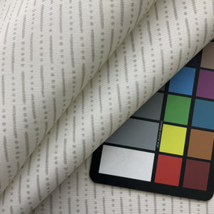 Dots and Dashes in Grey / Off White | OUTDOOR Home Decor Fabric | Lemieux | Medium Weight | 54" Wide | By the Yard