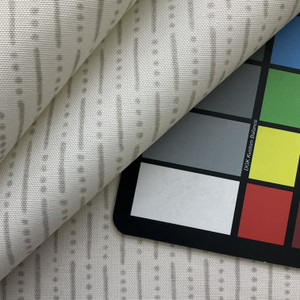 Dots and Dashes in Grey / Off White | OUTDOOR Home Decor Fabric | Lemieux | Medium Weight | 54" Wide | By the Yard