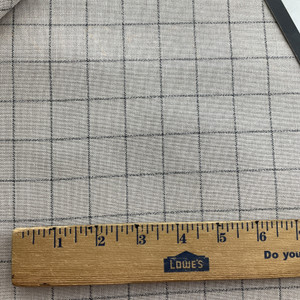 Windowpane Plaid Linen / Black | Outdoor Upholstery Fabric | Water Resistant | Sunbrella-like | 54" wide | By the Yard