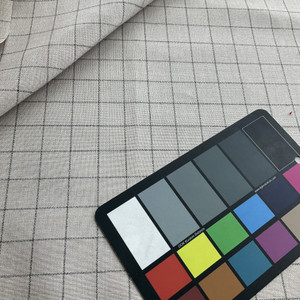 Windowpane Plaid Linen / Black | Outdoor Upholstery Fabric | Water Resistant | Sunbrella-like | 54" wide | By the Yard